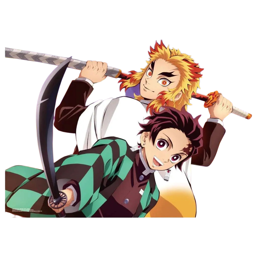 DEMON SLAYER TANJIRO KYOJURO FABRIC POSTER - Vue 5