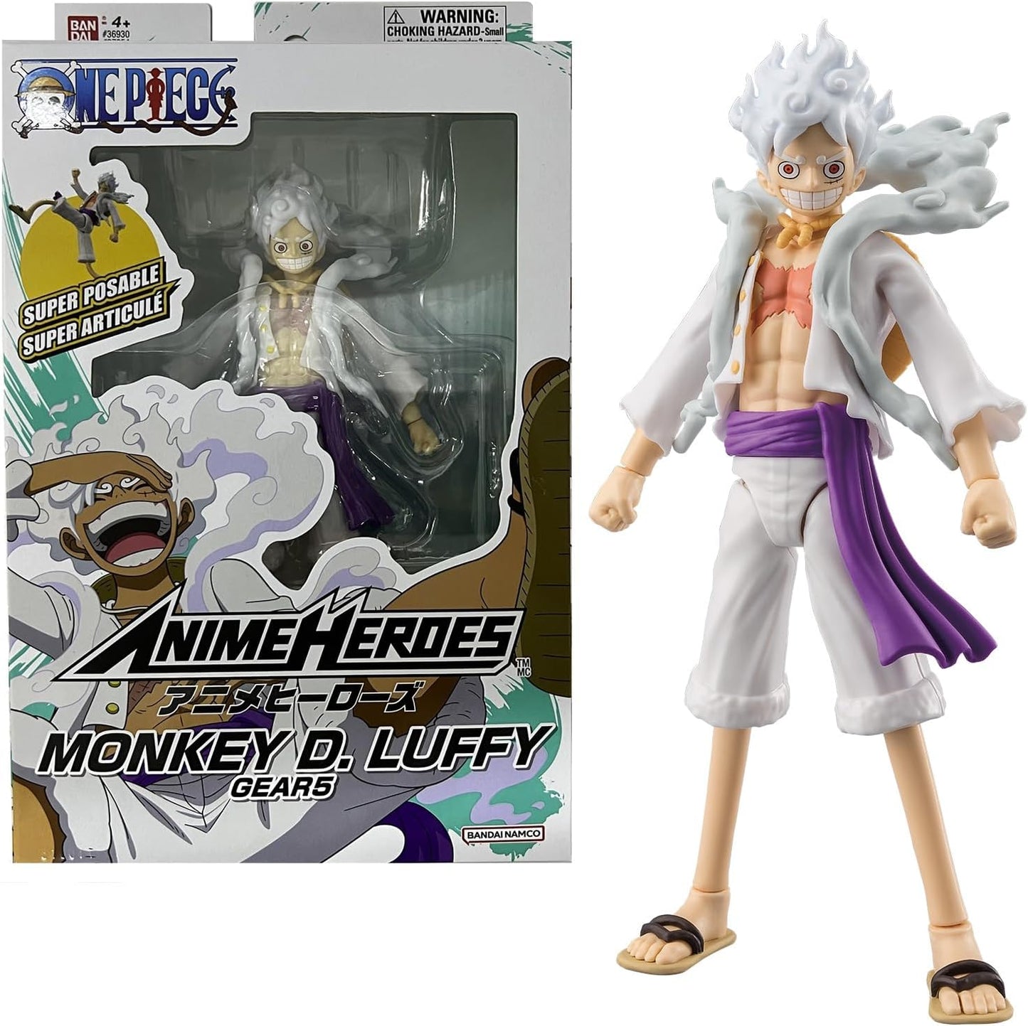 Luffy Gear 5 – Figurine Anime Heroes 17cm BANDAI
