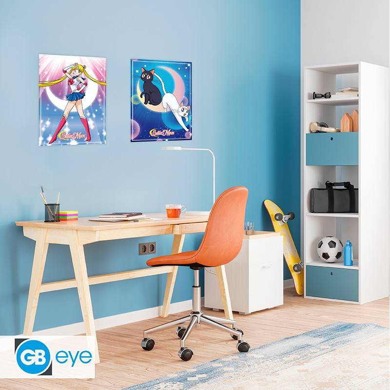 SAILOR MOON - Set 2 Posters Chibi 52x38 - Sailor Moon & chats x4 - vue 4
