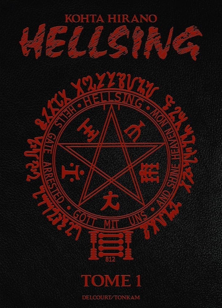 Couverture cartonnée noire du manga Hellsing Perfect Edition Tome 1 par NIPPON DOKI STORE avec sceau rouge