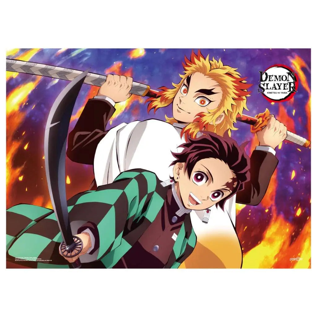DEMON SLAYER TANJIRO KYOJURO FABRIC POSTER - Vue 5