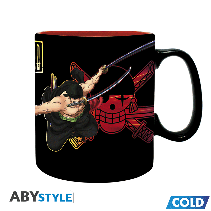 ONE PIECE - Mug Heat Change - 460 ml - Zoro & Sanji -  carton x2 - vue 2