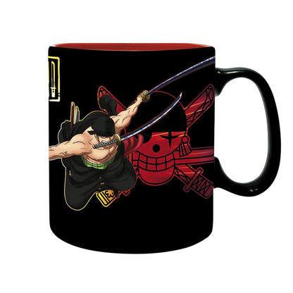 ONE PIECE - Mug - 460 ml - "Zoro Wanted" - subli - boîte x2