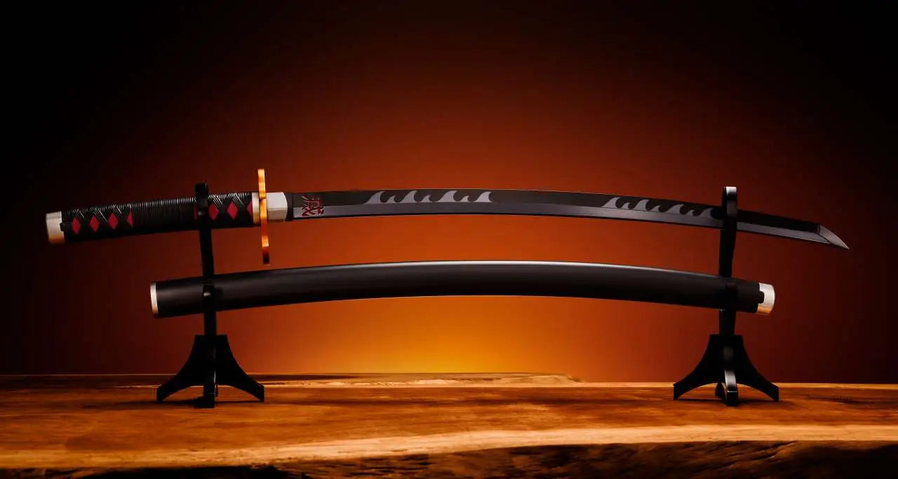 DEMON SLAYER NICHIRIN SWORD TANJIRO KYOJURO PROP - Vue 1