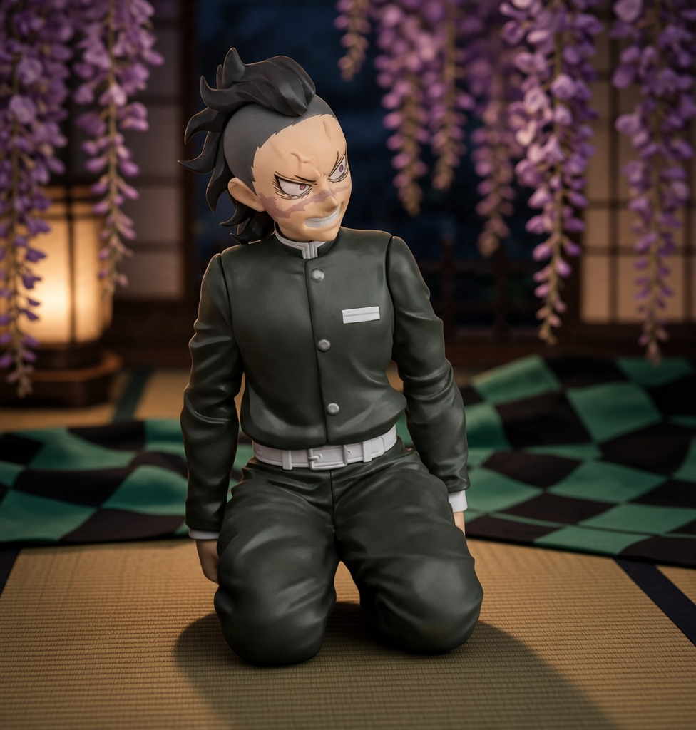 Demon Slayer - Genya Shinazugawa - Figurine PM Perching 14cm (Village des Forgerons) SEGA