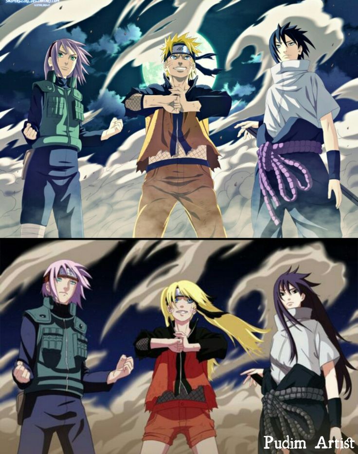 NARUTO - Tirage encadré "Photo Équipe 7" (30x40) x2 - vue 2