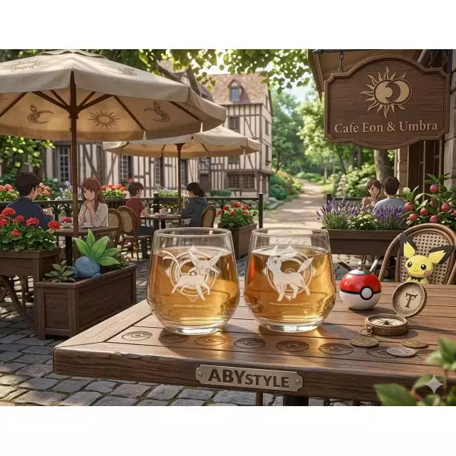 POKEMON - Set de 2 verres - Mentali & Noctali EUROPE x2 - vue 2