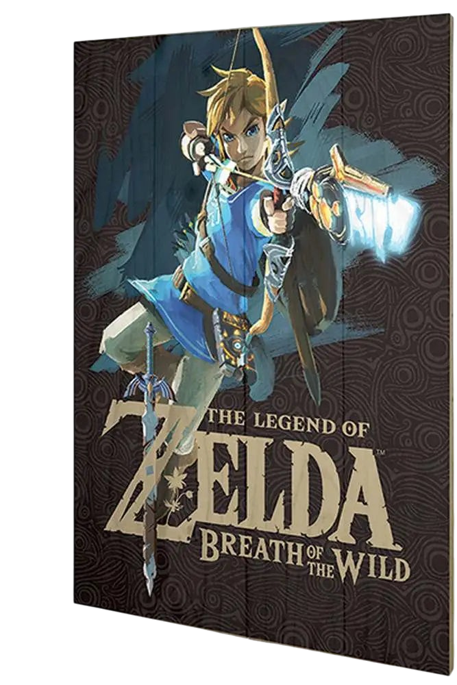 ZELDA BOTW GAME COVER WOOD PRINT - Vue 5