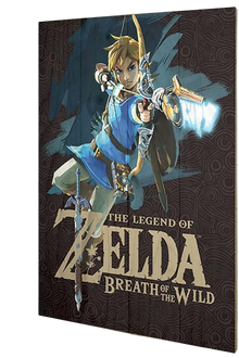 ZELDA BOTW GAME COVER WOOD PRINT - Vue 5