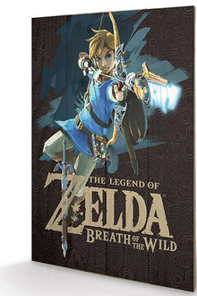 ZELDA BOTW GAME COVER WOOD PRINT - Vue 5