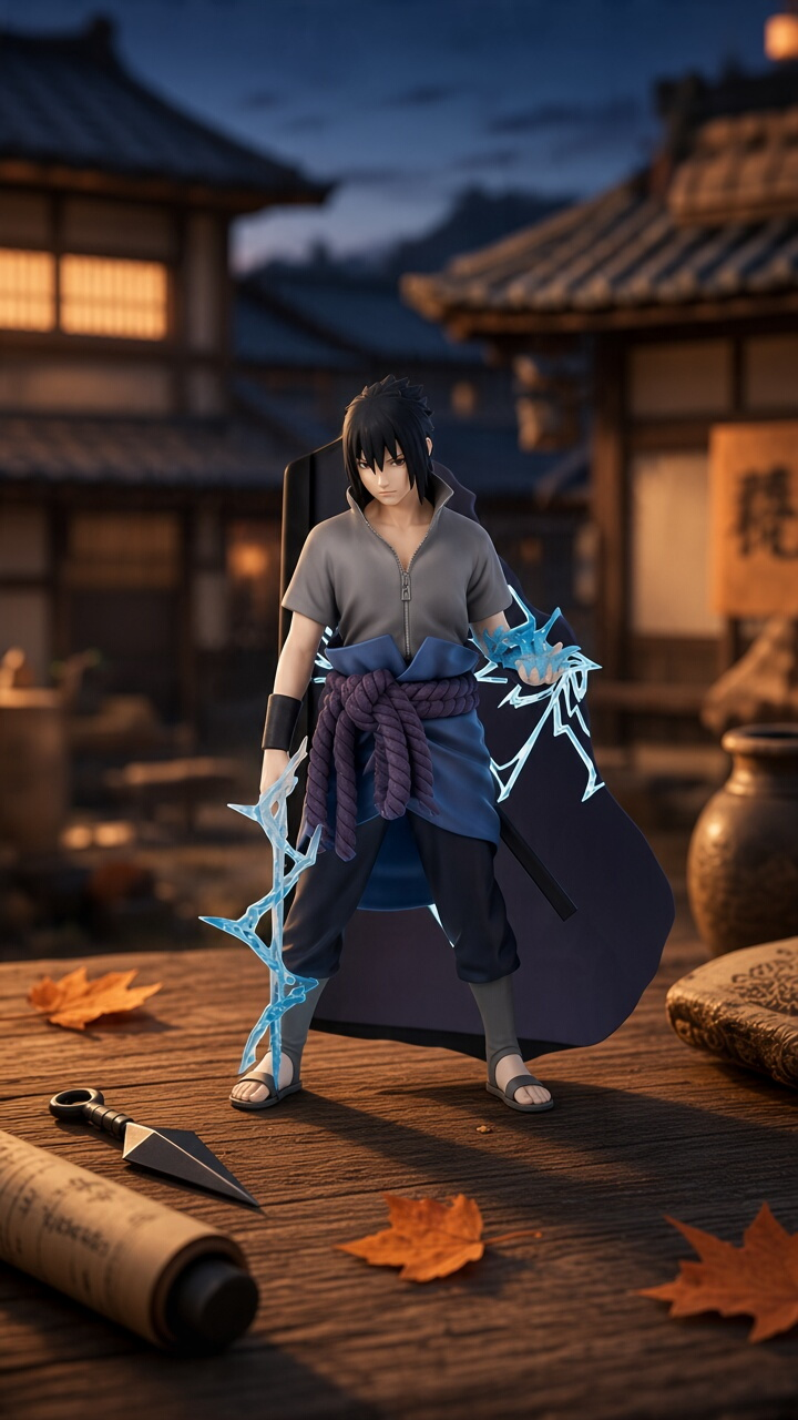 Naruto - Sasuke Uchiha - Statuette NEON TSUME TSUME
