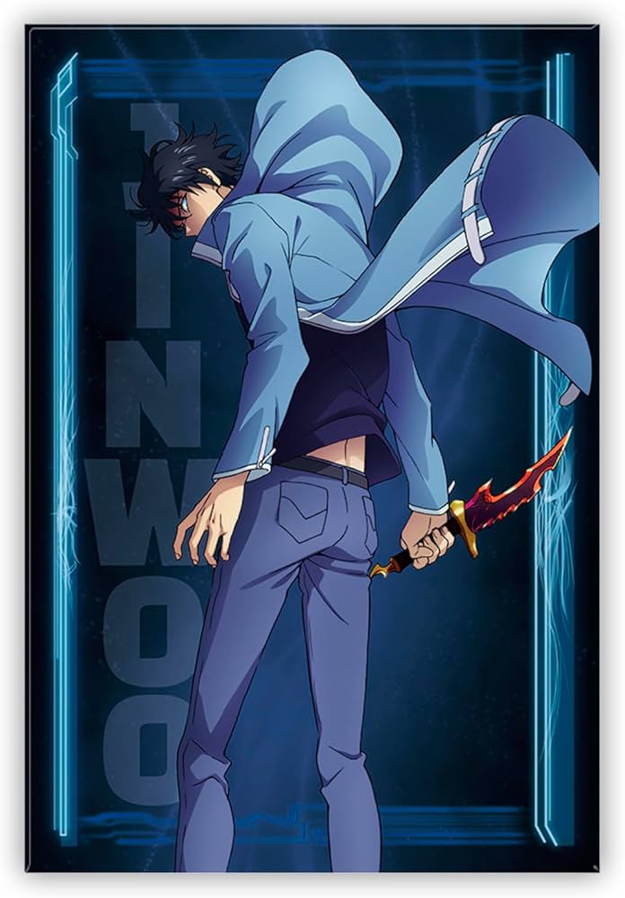 SOLO LEVELING - Aimant Standard - Jinwoo x4 - vue 3