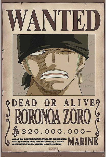 ONE PIECE - Aimant Standard - Wanted Zoro x4 - vue 3