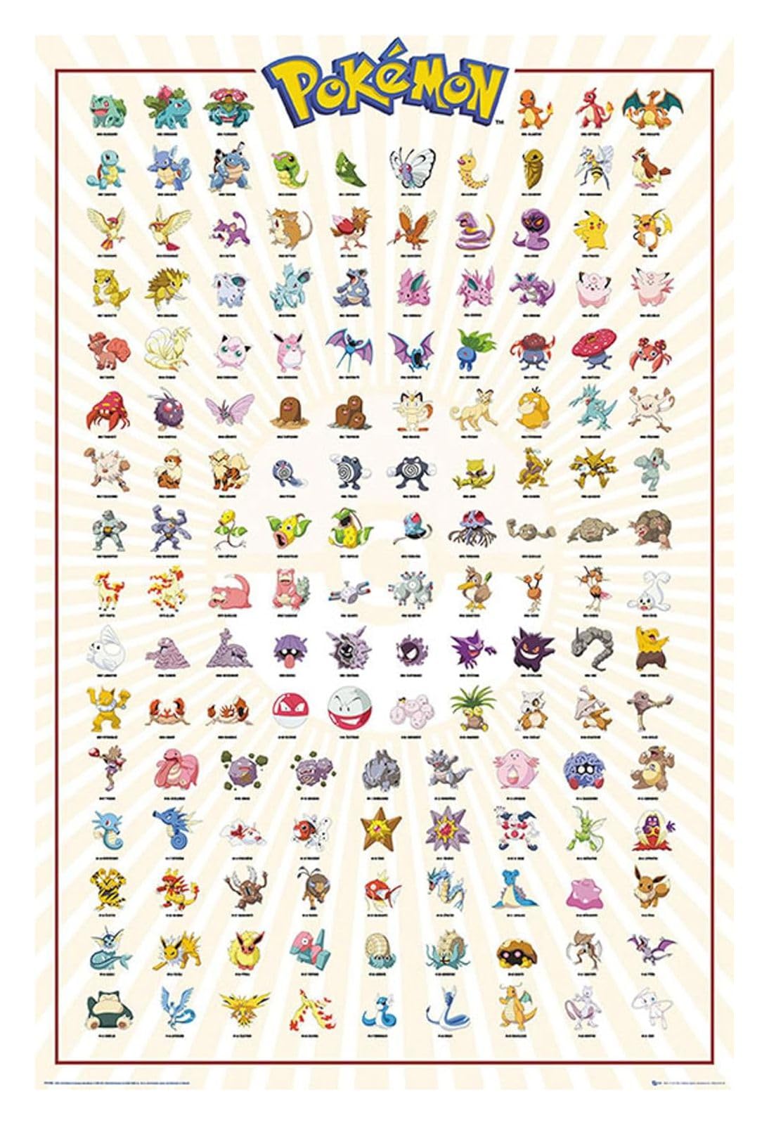 Pokemon Poster Maxi 91,5x61 FSC MIX - Pixel Art