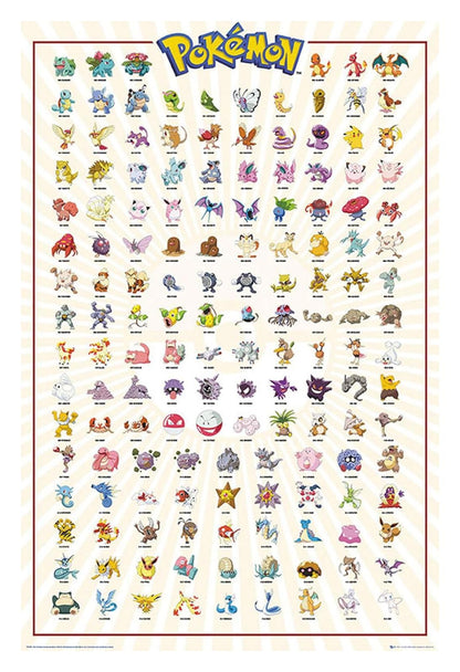 Pokemon Poster Maxi 91,5x61 FSC MIX - Pixel Art