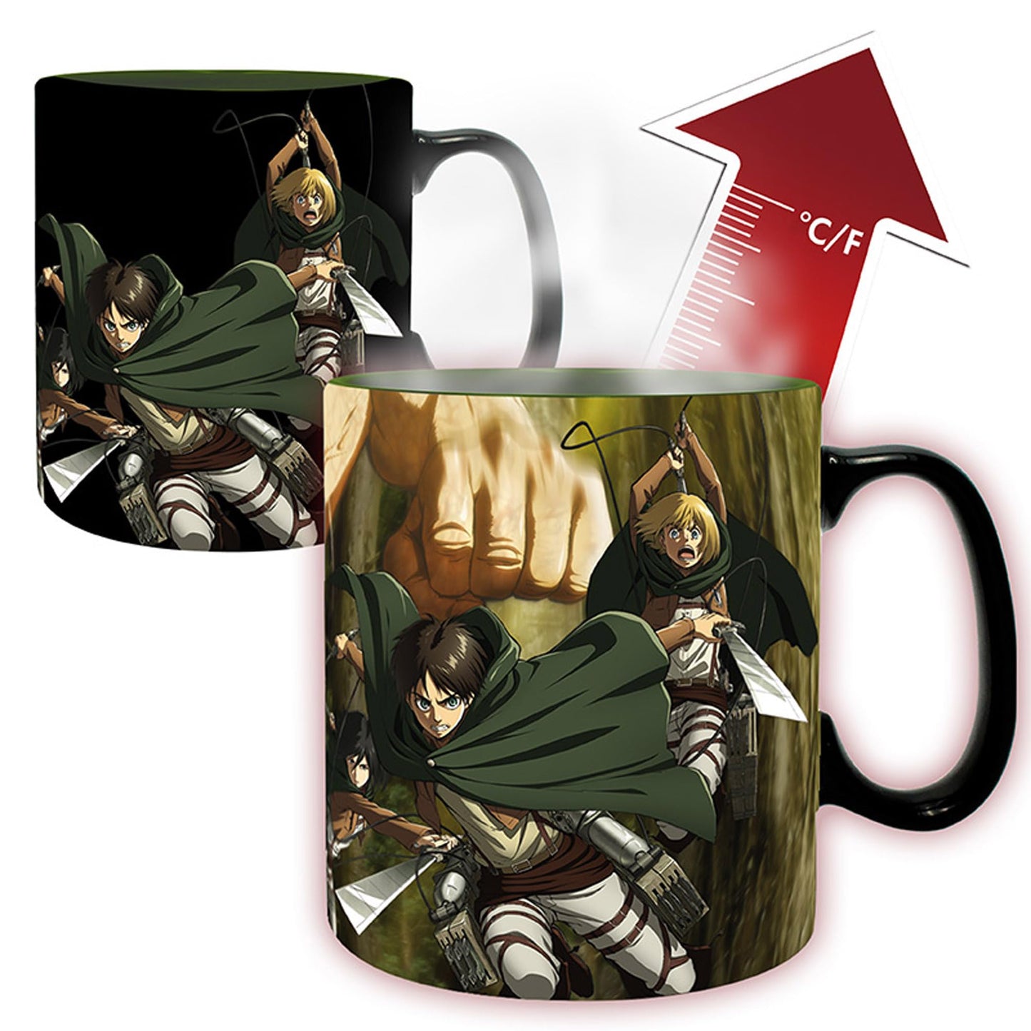 ATTACK ON TITAN - Mug Heat Change - 460 ml-TitanS3- carton x2 V2 - vue 3
