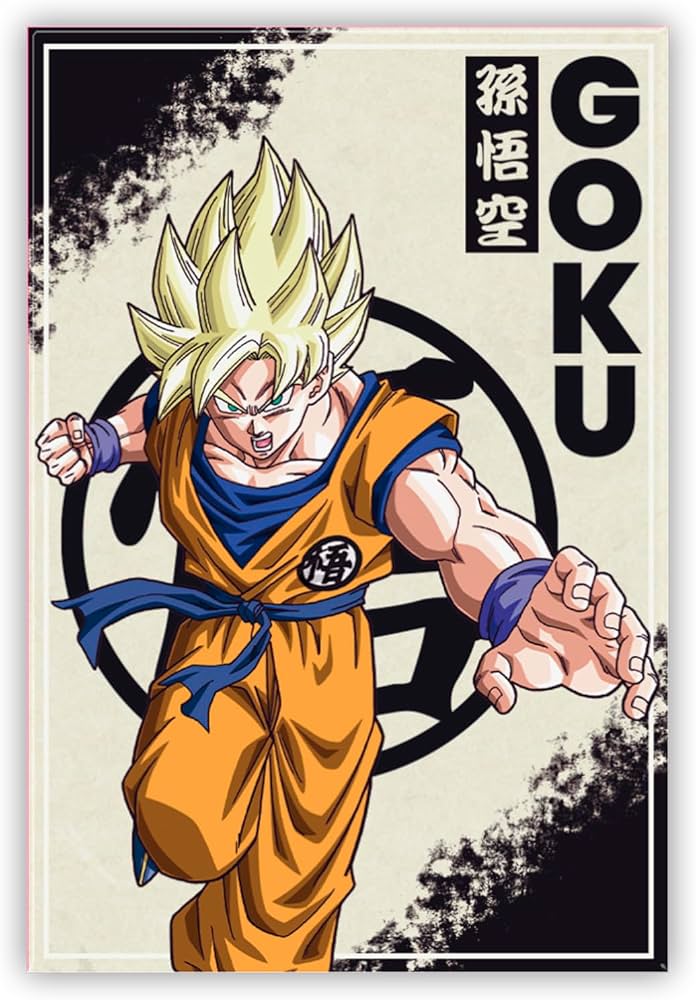 DRAGON BALL - Aimant Standard - DBZ/ Goku x4 - vue 3