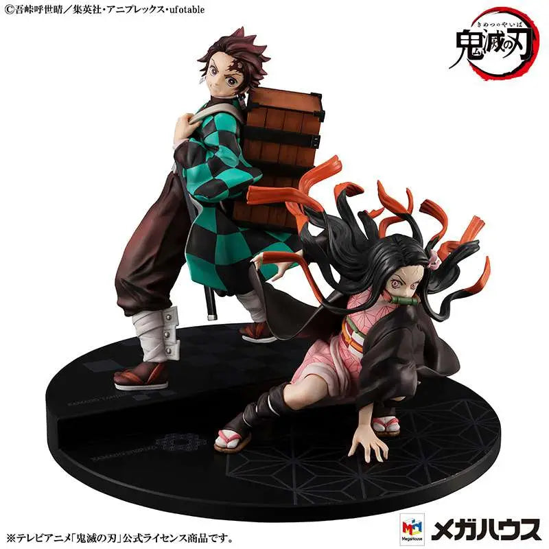 DEMON SLAYER BROTHER AND SISTER GEM STATUE - Vue 1