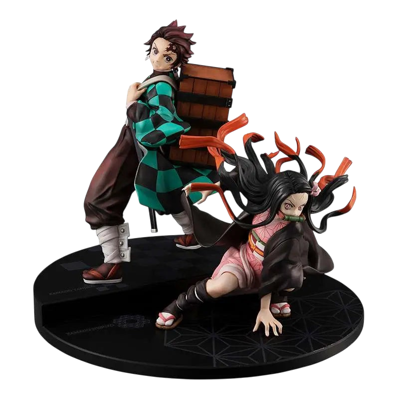 DEMON SLAYER BROTHER AND SISTER GEM STATUE - Vue 1