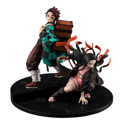 DEMON SLAYER BROTHER AND SISTER GEM STATUE - Vue 1