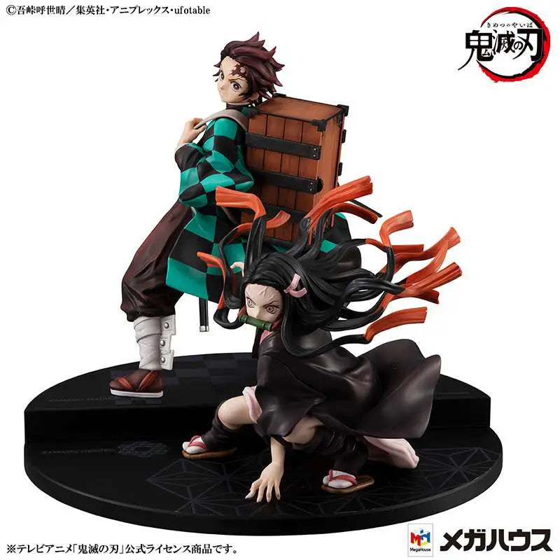 DEMON SLAYER BROTHER AND SISTER GEM STATUE - Vue 2