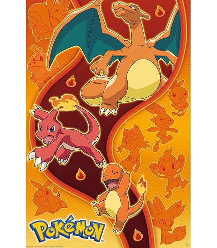 POKEMON - Poster Maxi 91,5x61 FSC MIX - Pikachu & Kanto Starters - vue 4