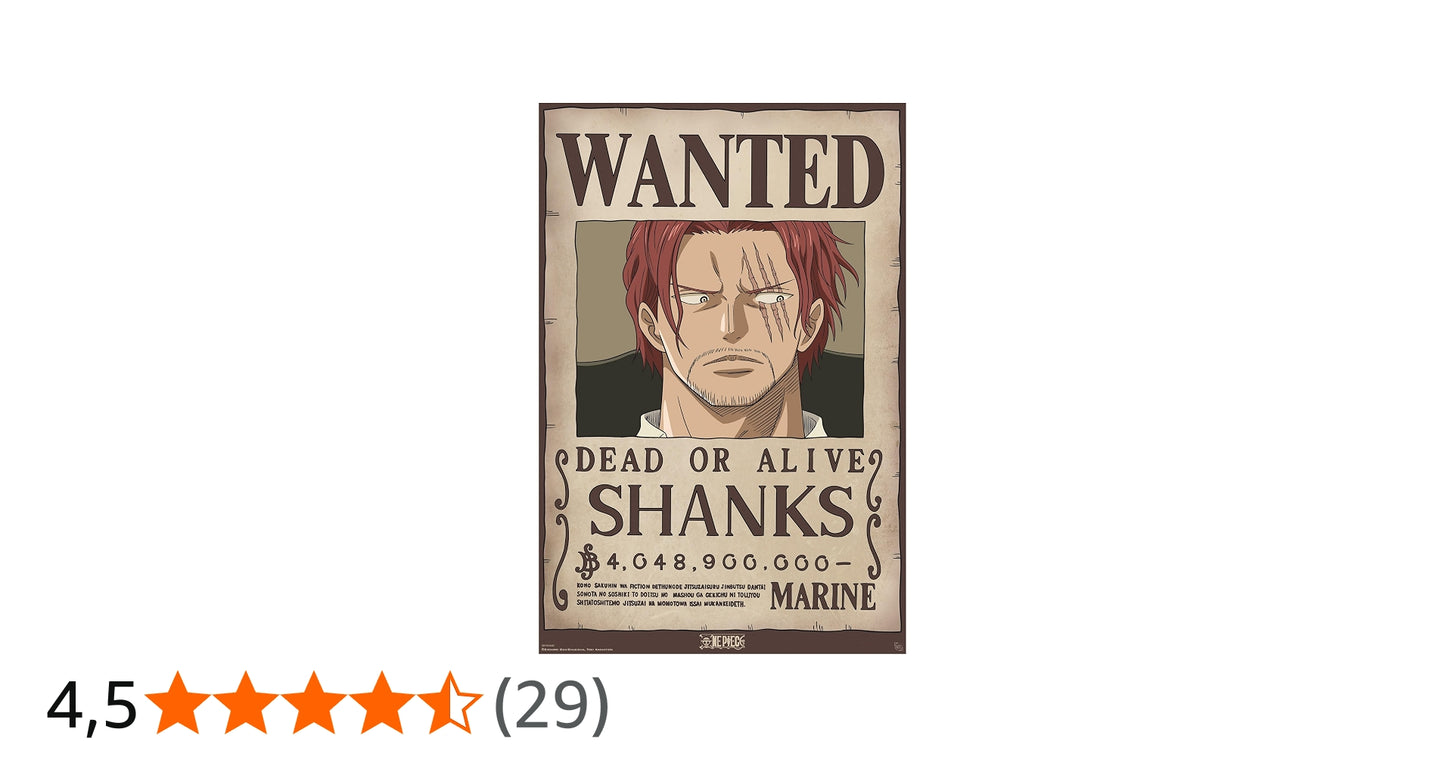 ONE PIECE - Poster Maxi 91,5x61 - Wanted Shanks Wano - vue 2