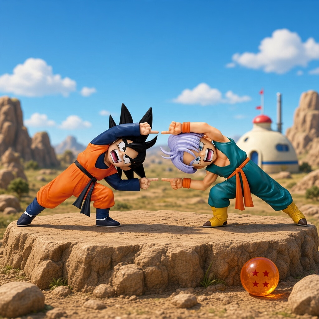 Dragon Ball - Son Goten & Trunks - Figurine Battle 9cm Bandai