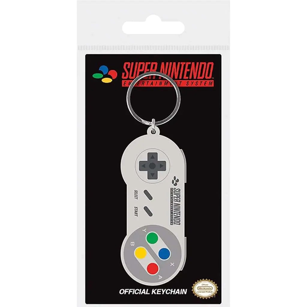 NINTENDO SNES CONTROLLER RUBBER KEYCHAIN - Vue 5