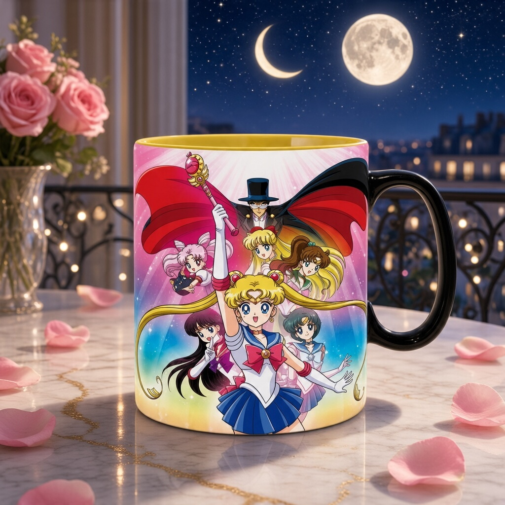 Sailor Moon Mug Heat Change - 460 ml - Groupe - boîte ABYstyle