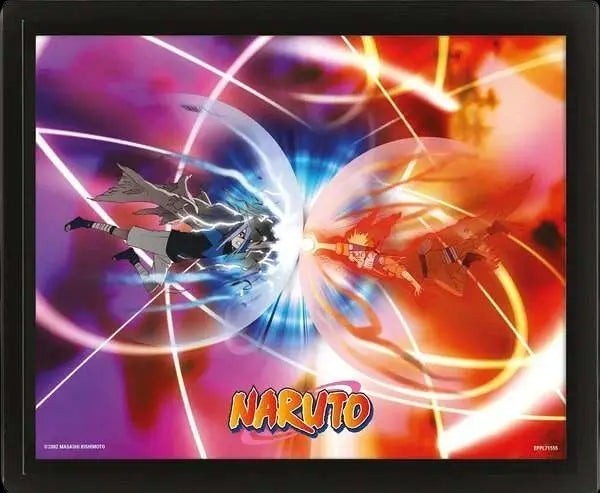 NARUTO A CLASH OF POWER 3D LENTICULAR POSTER FRAMED - Vue 2