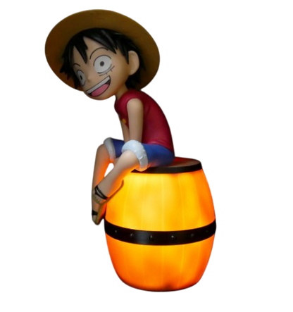 Luffy sur Tonneau - Figurine Lumineuse 27cm Teknofun