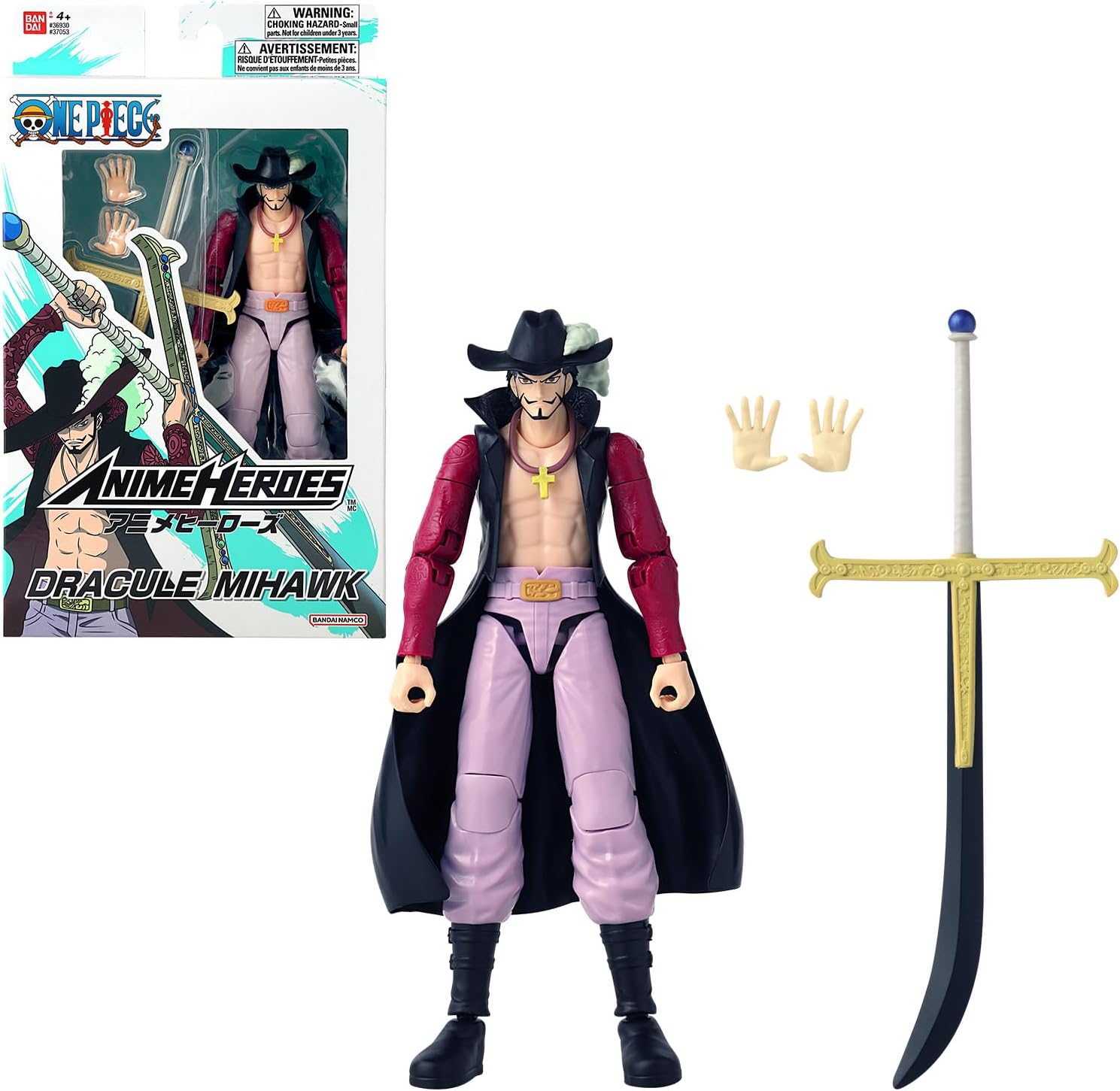 Dracule Mihawk – Figurine Anime Heroes 17cm BANDAI