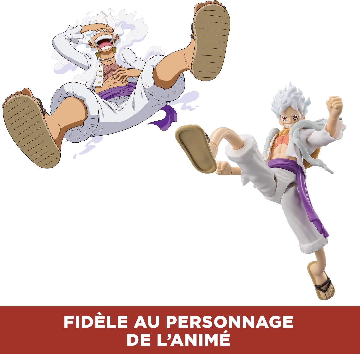 Luffy Gear 5 – Figurine Anime Heroes 17cm BANDAI