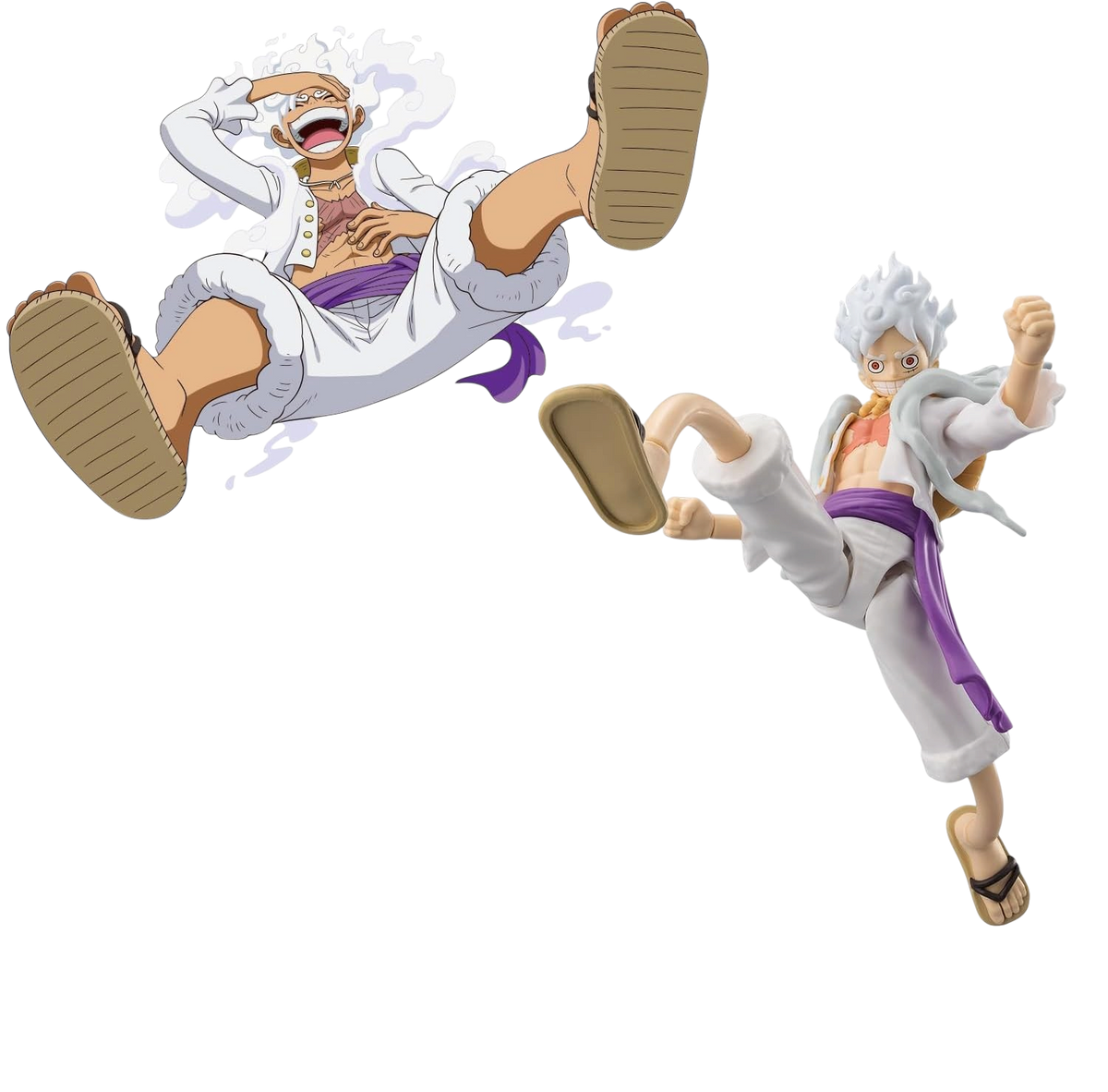 Luffy Gear 5 – Figurine Anime Heroes 17cm BANDAI