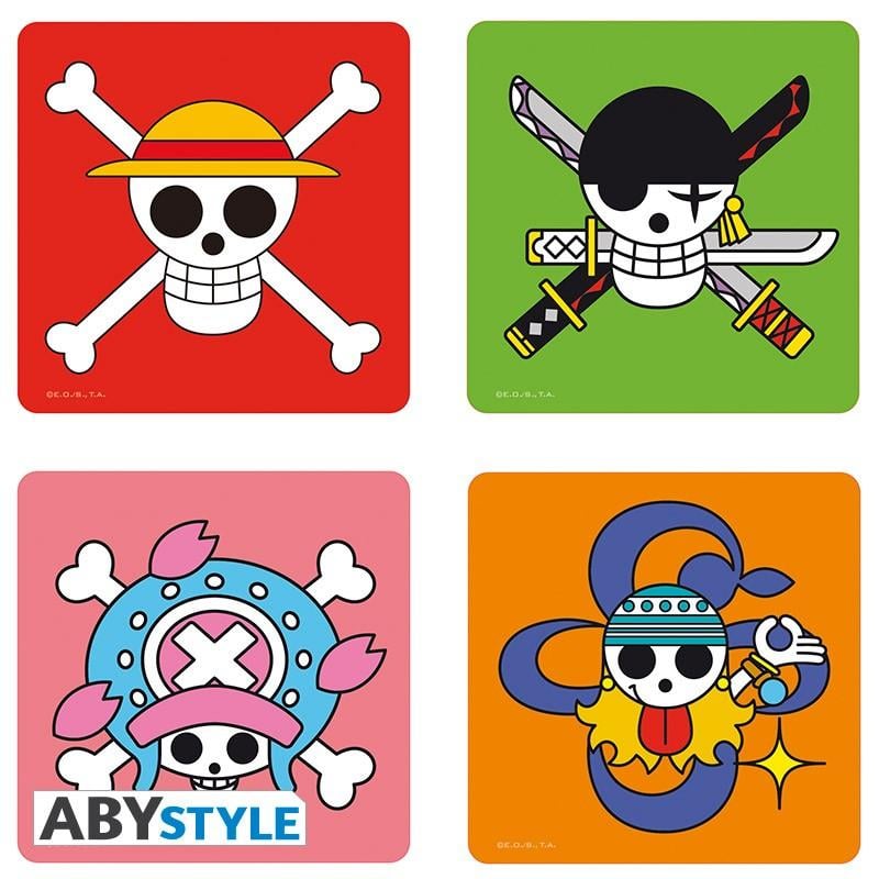 One Piece - Pack de 4 Dessous de Verre