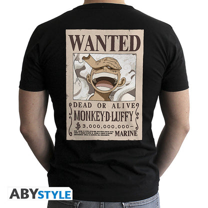 One Piece Tshirt noir new fit - Wanted Luffy ABYstyle