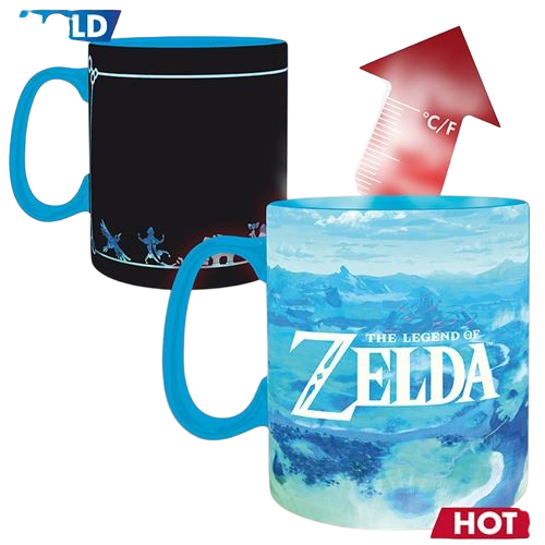 THE LEGEND OF ZELDA - Mug Heat Change - 460ml - Breath The Wild x2 - vue 3