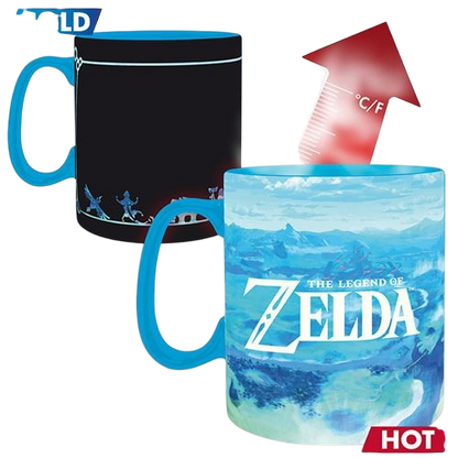 THE LEGEND OF ZELDA - Mug Heat Change - 460ml - Breath The Wild x2 - vue 3