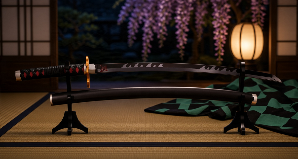 Tanjiro & Rengoku - Réplique Nichirin Sword Prop Bandai