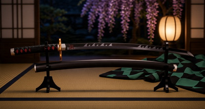 Tanjiro & Rengoku - Réplique Nichirin Sword Prop Bandai