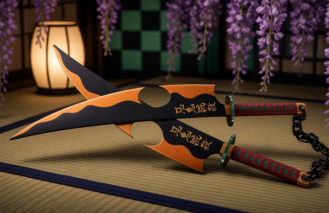 Nichirin Tengen Uzui Sword - Réplique Proreplica 110cm Bandai