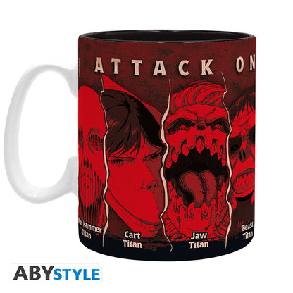 ATTACK ON TITAN - Mug - 460 ml - Les Titans - subli - boîte x2 - vue 3