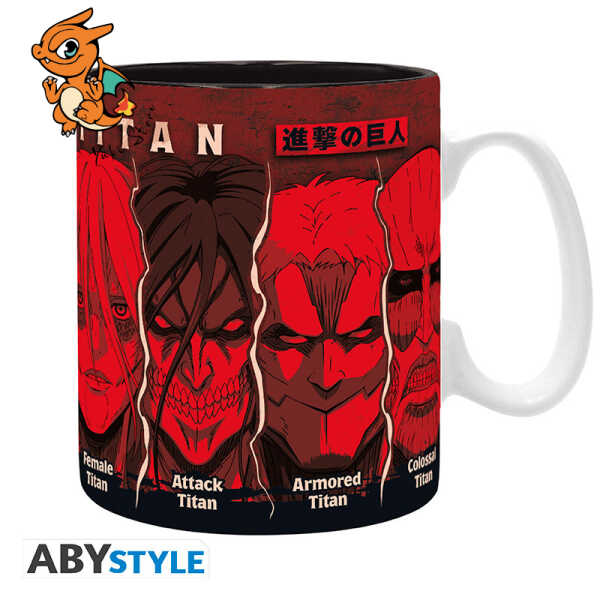 ATTACK ON TITAN - Mug - 460 ml - Les Titans - subli - boîte x2 - vue 2