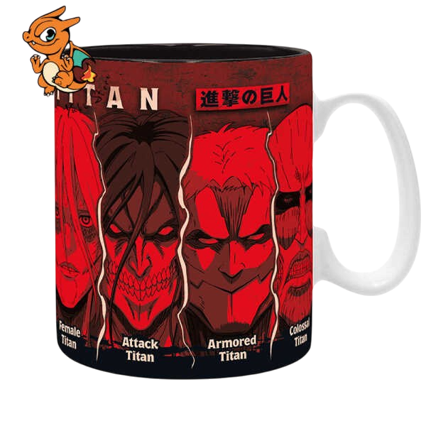 ATTACK ON TITAN - Mug - 460 ml - Les Titans - subli - boîte x2 - vue 2