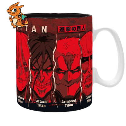 ATTACK ON TITAN - Mug - 460 ml - Les Titans - subli - boîte x2 - vue 2