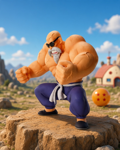 Dragon Ball - Maitre Roshi - Figurine Son Goku Training Section 21cm Banpresto