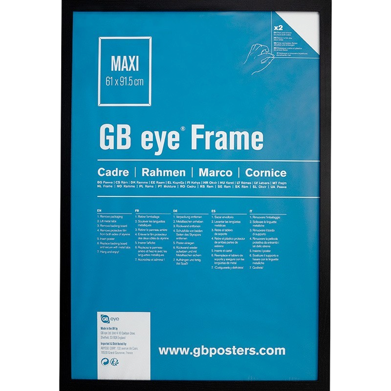 GBEYE - Cadre MDF Noir - Maxi - 61 x 91.5 cm - X2