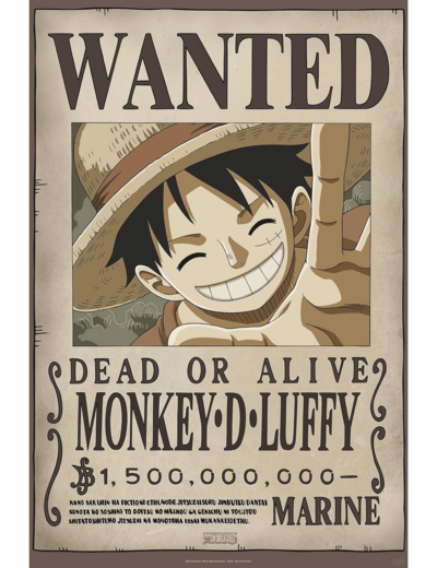 ONE PIECE - Poster Maxi 91,5x61 FSC MIX - Wanted Luffy Wano - vue 3