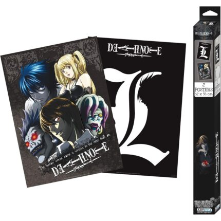 DEATH NOTE - Set 2 Posters Chibi 52x38 - Light & Death Note x4 - vue 2